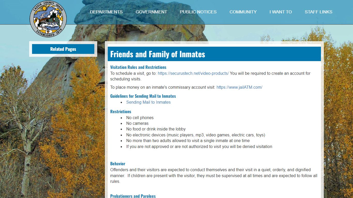 Cassia County, Idaho - Friends and Family of Inmates